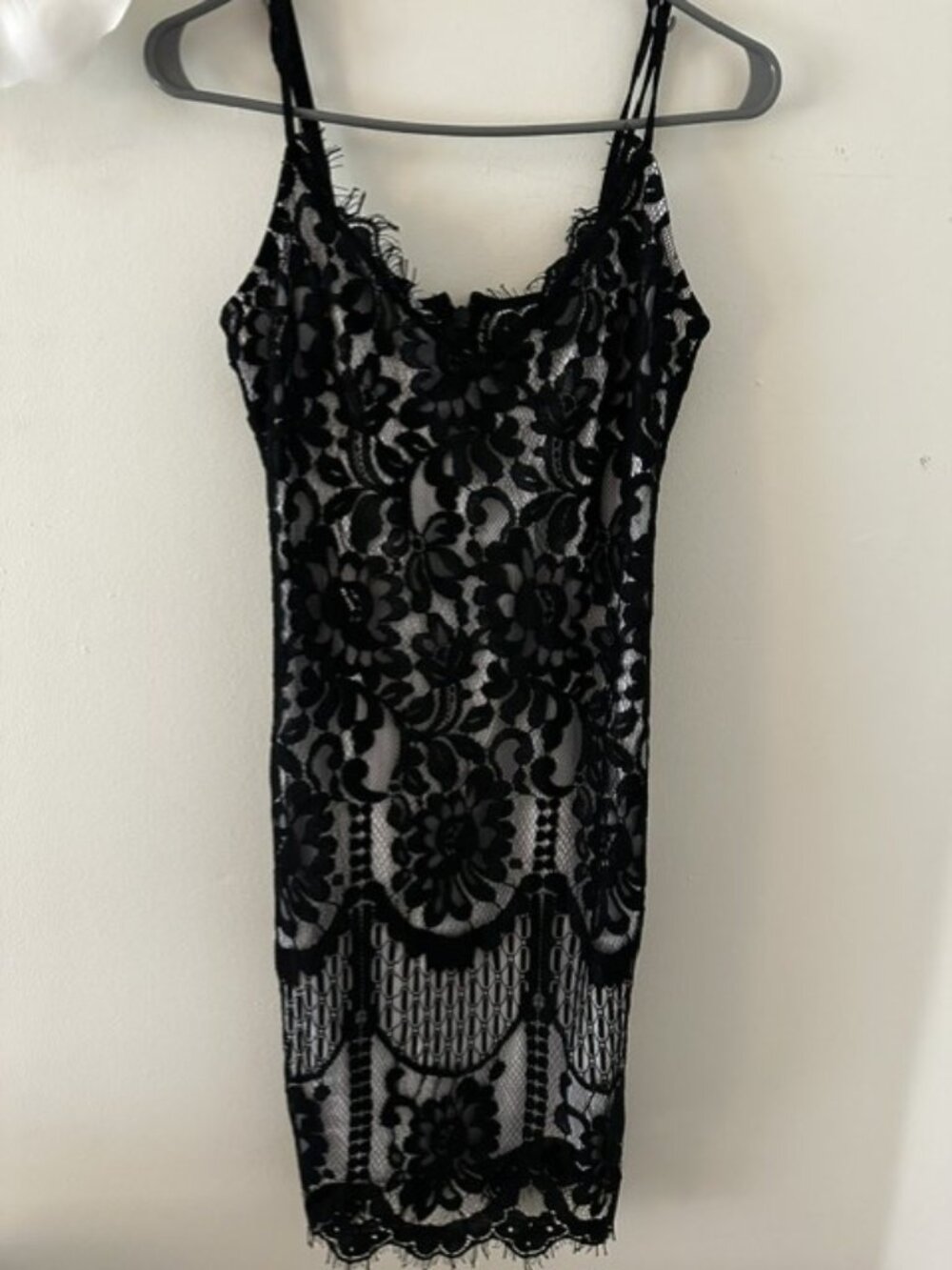 BEBE Scallop Lace Tank Dress - Brand New size M
